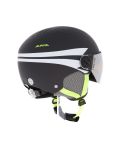 Miniatura Alpina, Zupo Visor Q-Lite caschetto con visiera bambino Charcoal-Neon Matt grigio 