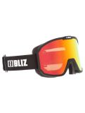 Miniatura Bliz, Rave mascherina da sci unisex Matte Black - Brown w Red Multi nero 