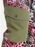 Miniatura Dare2b, Pow pantaloni da sci bambino Olivine Green Leopard Print verde 