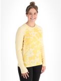 Miniatura Helly Hansen, W Lifa Merino Midweight Graphics Crew maglia termica donna Yellow Cream Floral AOP giallo 