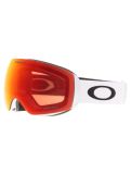 Miniatura Oakley, Flight Deck M mascherina da sci unisex Matte White - Prizm Torch Iridium bianco 