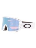 Miniatura Oakley, Line Miner M mascherina da sci unisex Matte White - Prizm Sapphire Iridium bianco 