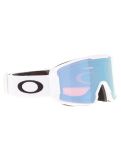 Miniatura Oakley, Line Miner M mascherina da sci unisex Matte White - Prizm Sapphire Iridium bianco 