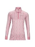 Miniatura Peak Performance, Spirit Half Zip Printed maglia termica donna pattern rosa