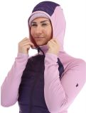 Miniatura Peak Performance, W Down Hybrid Hood gilet donna Indigo Statice Lilac rosa 