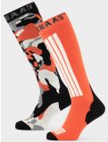 Miniatura Poederbaas, Camo Ski Socks 2-pack calzini da sci 2-pack unisex Orange Multi arancio, multicolorato 