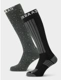 Miniatura Poederbaas, Ski Socks 2-pack calzini da sci 2-pack unisex Panther Black nero 