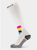 Miniatura Poederbaas, Tech Ski Socks Compress Merino Pro calzini compressivi unisex White bianco 