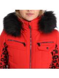 Miniatura Poivre Blanc, Stretch Ski Overall completo sci donna leopard scarlet rosso 