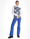 Miniatura Poivre Blanc, Traditional 24PBH1940/WO/C maglione donna Cross Acid Blue bianco, blu 