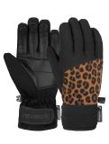 Miniatura Reusch, Beatrix R-TEX® XT guanti da sci bambino Black / Brown Leopard marrone, nero 