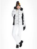 Miniatura Rossignol, W Staci Print Puffy giacca sci donna White bianco 