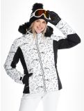 Miniatura Rossignol, W Staci Print Puffy giacca sci donna White bianco 