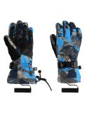 Miniatura Spyder, Overweb guanti da sci bambino Camouflage Aether Blue blu 