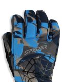 Miniatura Spyder, Overweb guanti da sci bambino Camouflage Aether Blue blu 