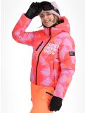 Miniatura Superdry, Hooded Ski Boxy Puffer giacca sci donna Brush Camo Coral rosa 