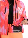 Miniatura Superdry, Hooded Ski Boxy Puffer giacca sci donna Brush Camo Coral rosa 