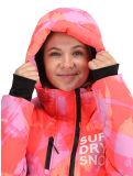 Miniatura Superdry, Hooded Ski Boxy Puffer giacca sci donna Brush Camo Coral rosa 