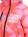 Miniatura Superdry, Hooded Ski Boxy Puffer giacca sci donna Brush Camo Coral rosa 