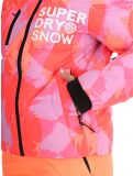 Miniatura Superdry, Hooded Ski Boxy Puffer giacca sci donna Brush Camo Coral rosa 