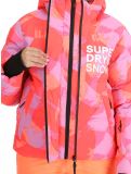 Miniatura Superdry, Hooded Ski Boxy Puffer giacca sci donna Brush Camo Coral rosa 