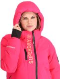 Miniatura Superdry, Hooded Ski Boxy Puffer giacca sci donna Hyper Fire Pink rosa 