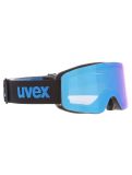 Miniatura Uvex, Pwdr FM mascherina da sci bambino Black Matt / Mirror Blue blu, nero 