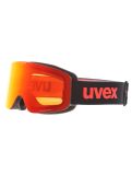 Miniatura Uvex, Pwdr FM mascherina da sci bambino Black Matt / Mirror Red nero, rosso 