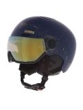 Miniatura Uvex, Wanted Visor Women Edition caschetto con visiera unisex Polar Sparkle / Mirror Gold blu 