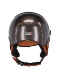 Miniatura Kask, Elite Pro, casco sci, carbonio/marrone - visiera a specchio oro