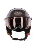 Miniatura Kask, Elite Pro, casco sci, carbonio/marrone - visiera a specchio oro