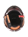 Miniatura Kask, Elite Pro, casco sci, carbonio/marrone - visiera a specchio oro