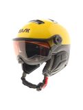 Miniatura Kask, Montecarlo photochromic, caschetto con visiera, OTG, giallo/rosso/nero