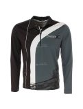 Miniatura Spyder, Rival, mezza zip collo, maglia, uomo, bianco/nero