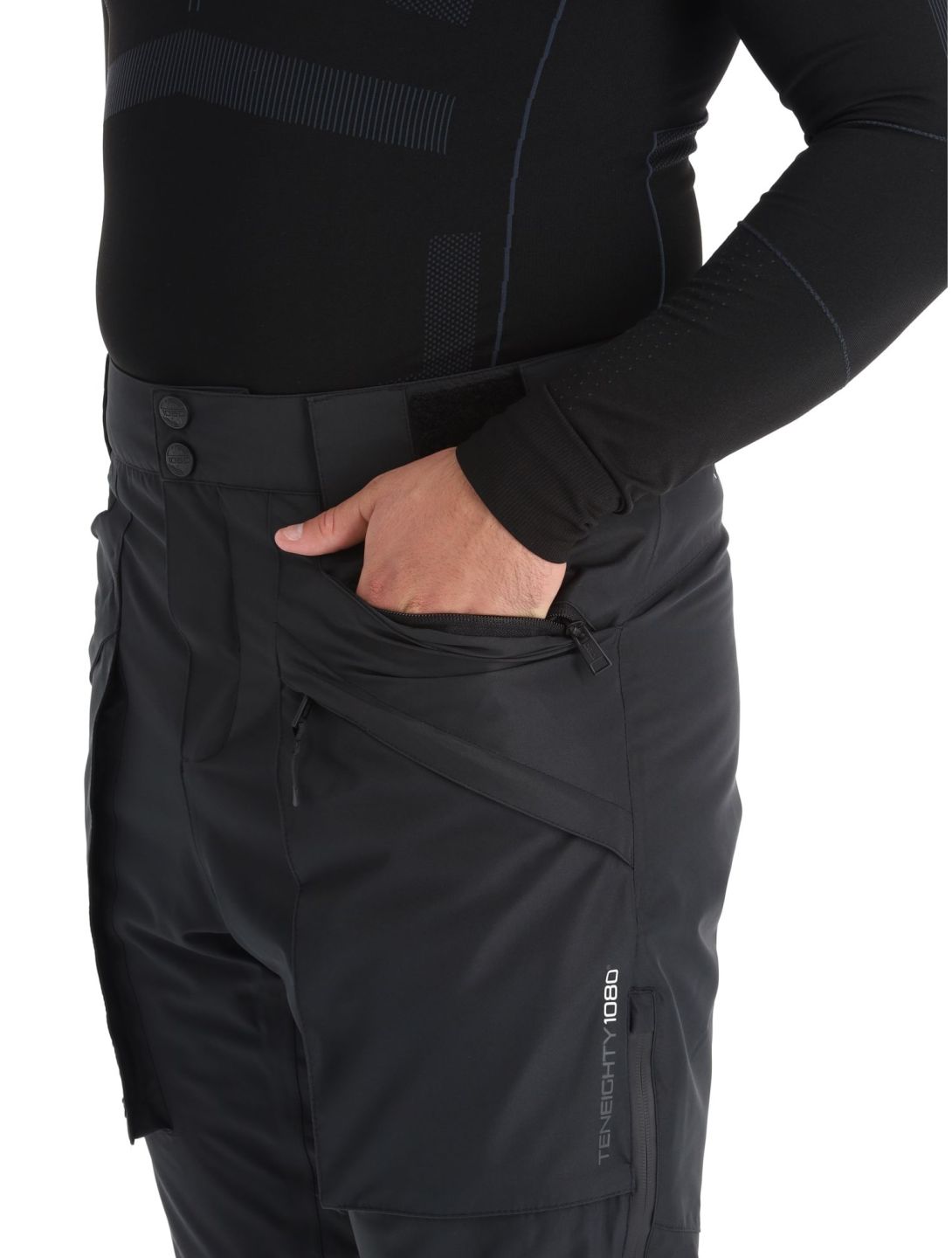 1080, Divert-T pantaloni da sci uomo Black nero 