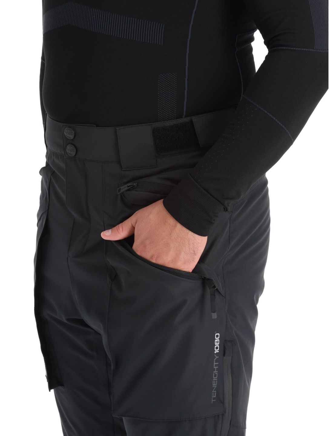 1080, Divert-T pantaloni da sci uomo Black nero 