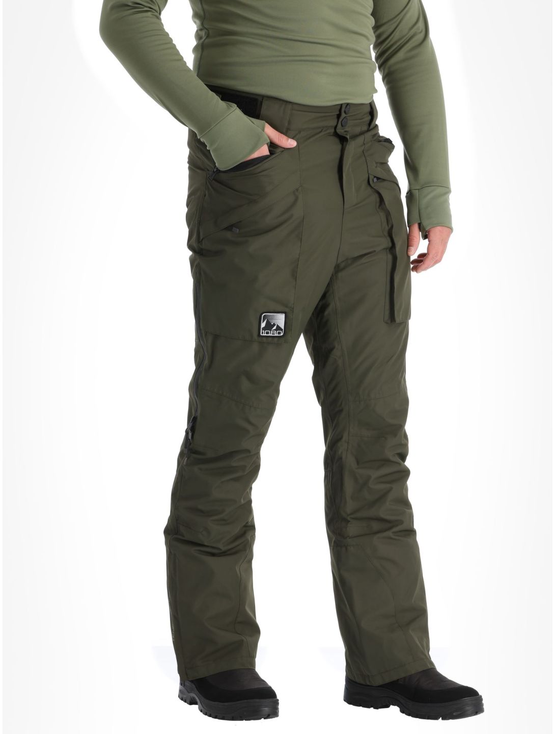 1080, Divert-T pantaloni da sci uomo Olive verde 