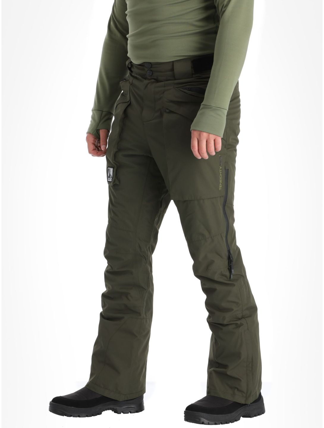 1080, Divert-T pantaloni da sci uomo Olive verde 