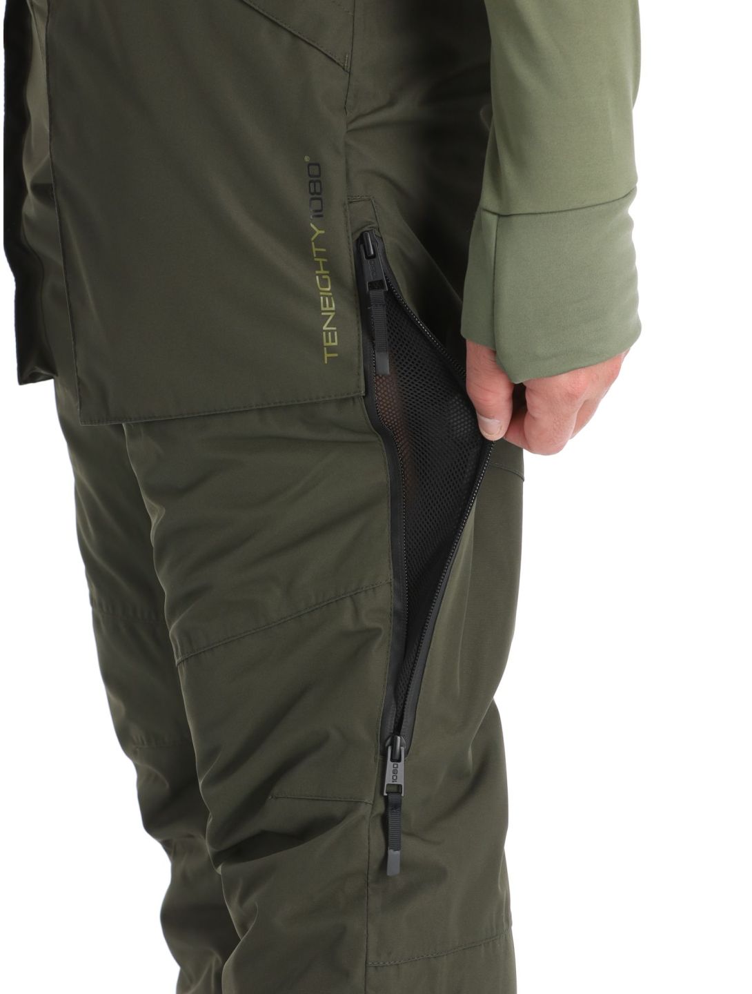 1080, Divert-T pantaloni da sci uomo Olive verde 