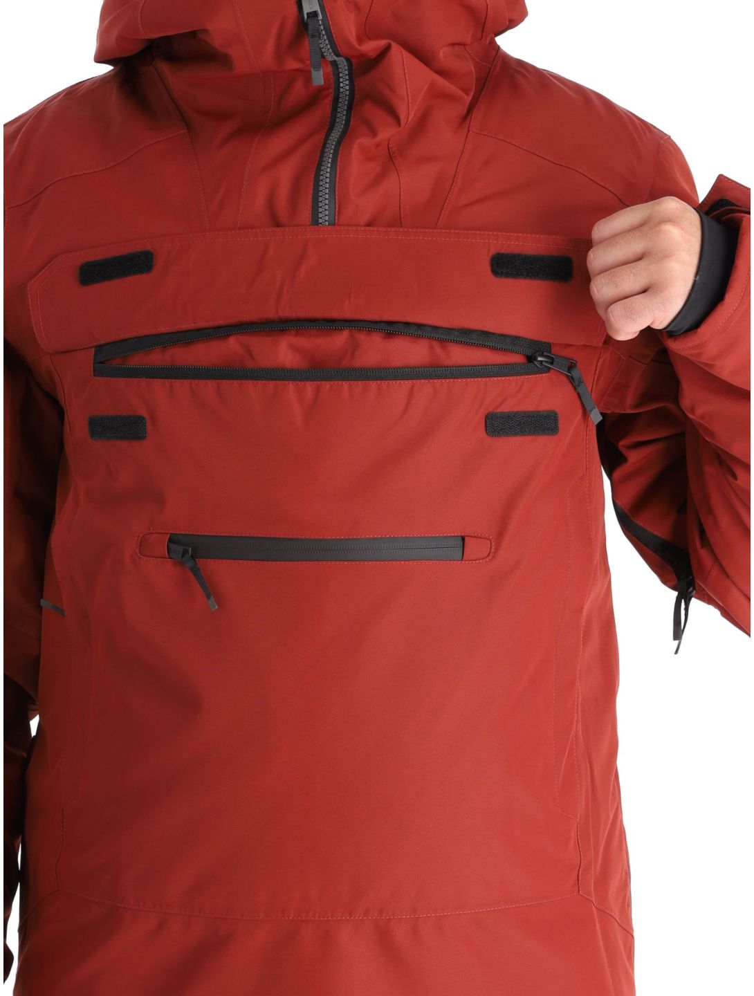 1080, Drake-T anorak uomo Burgundy rosso 