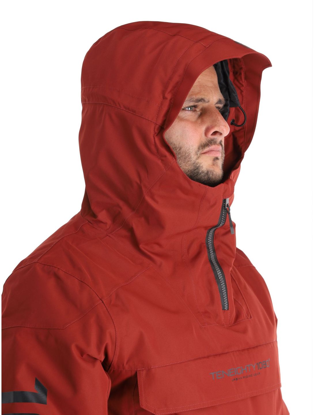 1080, Drake-T anorak uomo Burgundy rosso 