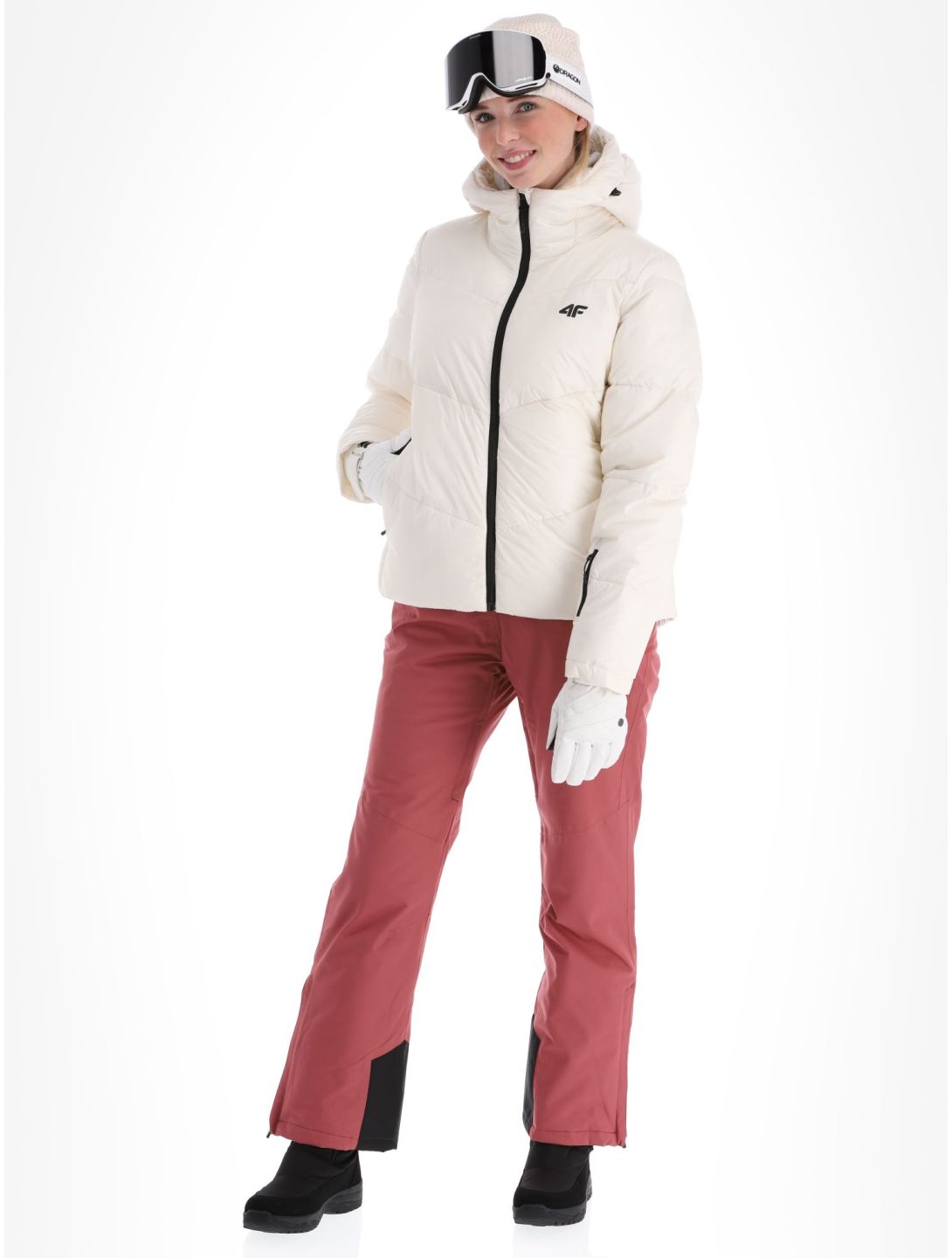 4F, Down Jacket  F277 piumino donna Off White bianco 