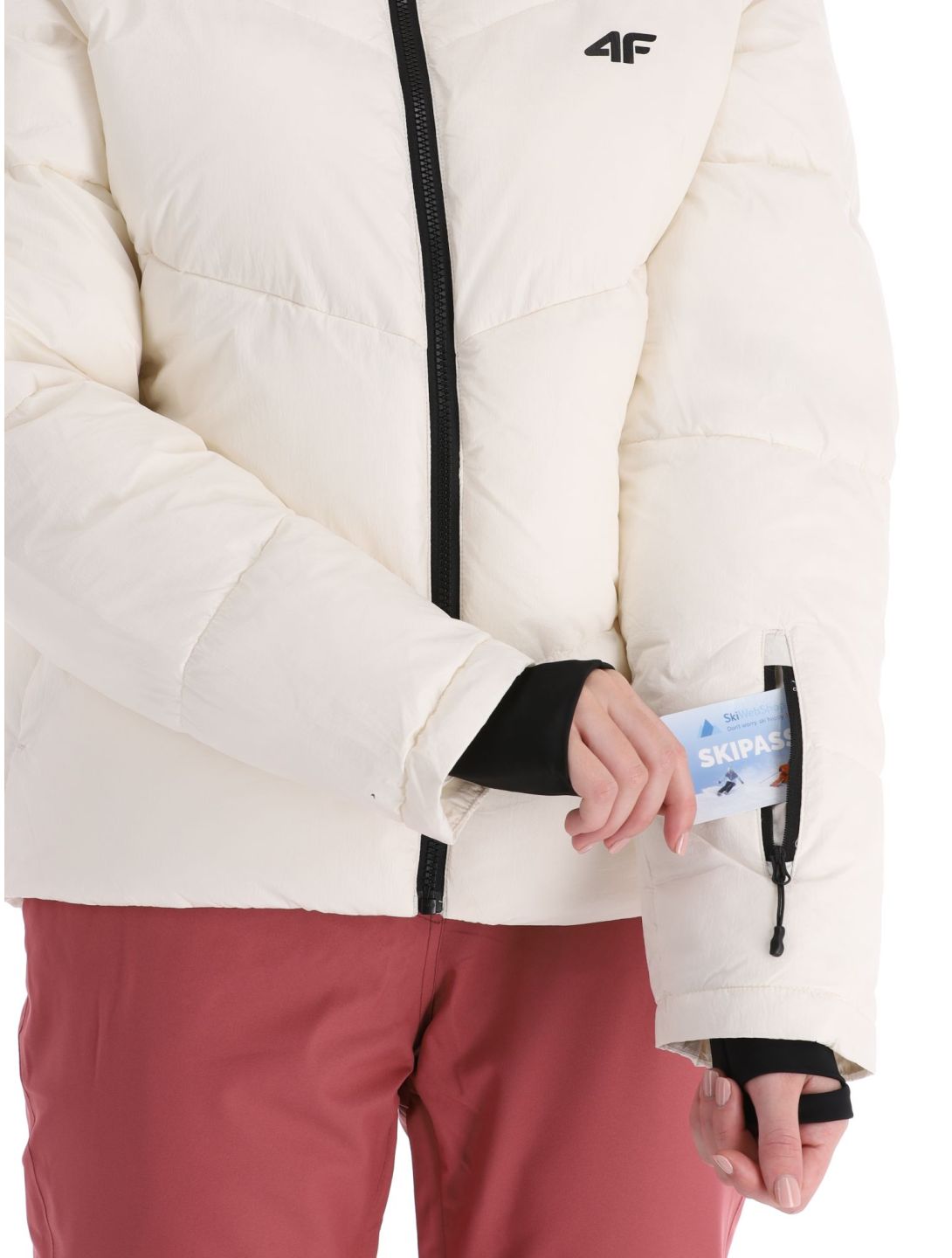 4F, Down Jacket  F277 piumino donna Off White bianco 