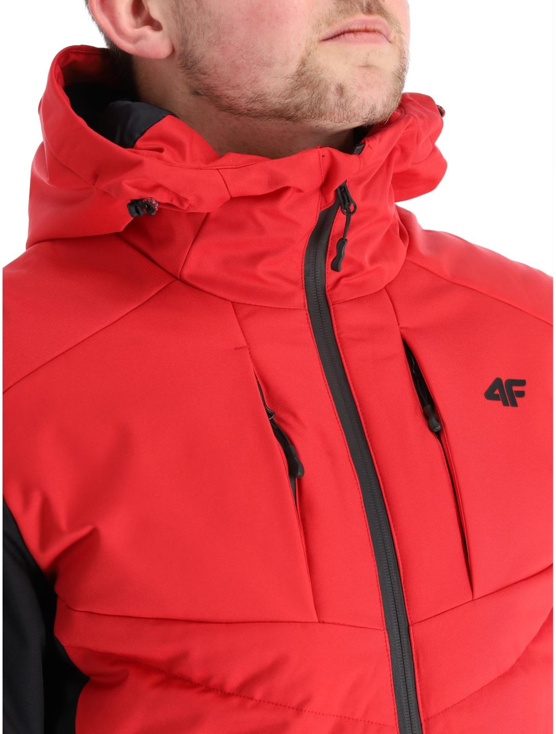 4F, Down Jacket  M278 piumino uomo Red nero, rosso 