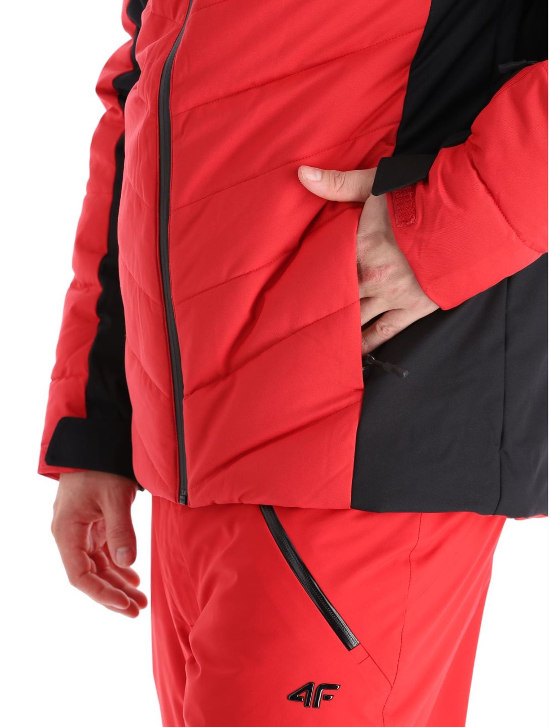 4F, Down Jacket  M278 piumino uomo Red nero, rosso 