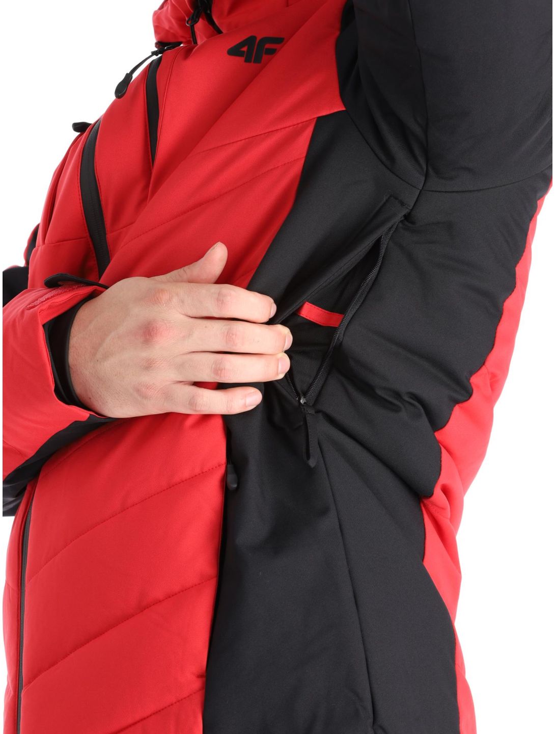 4F, Down Jacket  M278 piumino uomo Red nero, rosso 