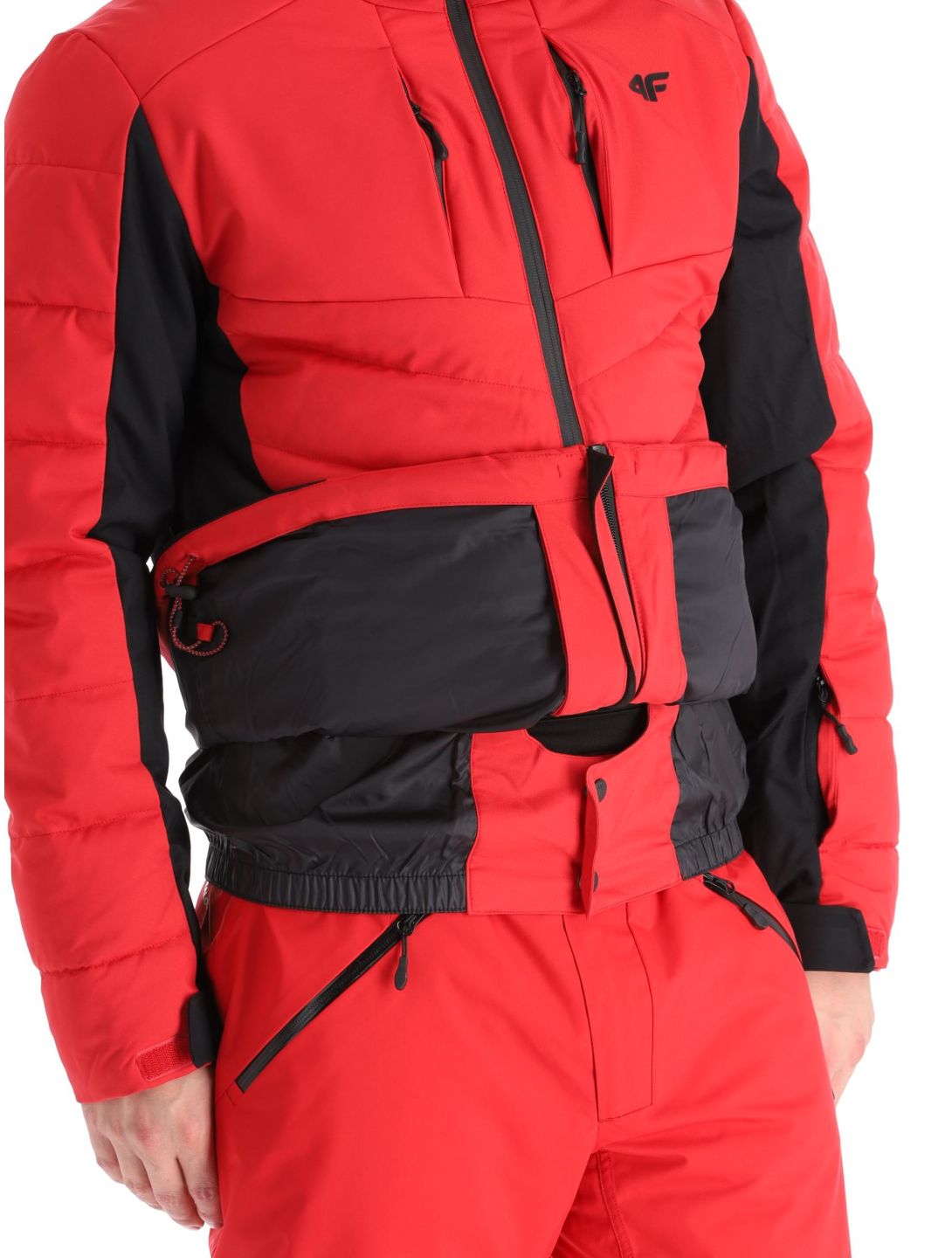 4F, Down Jacket  M278 piumino uomo Red nero, rosso 