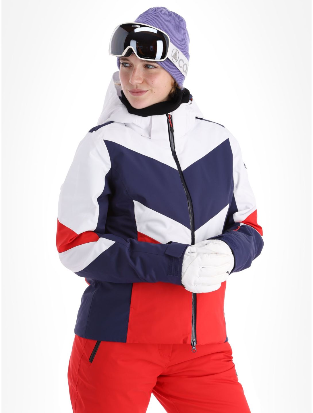 4F, Technical Jacket  F338 giacca sci donna Red bianco, blu, rosso 