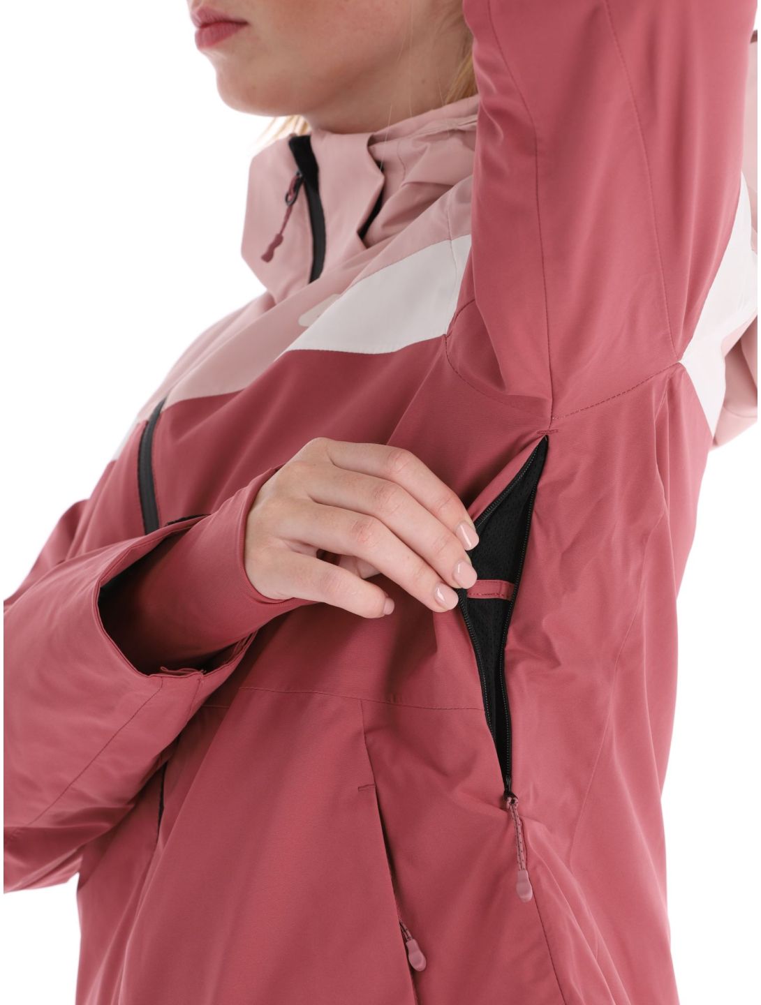 4F, Technical Jacket  F344 giacca sci donna Dark Pink beige, rosa 