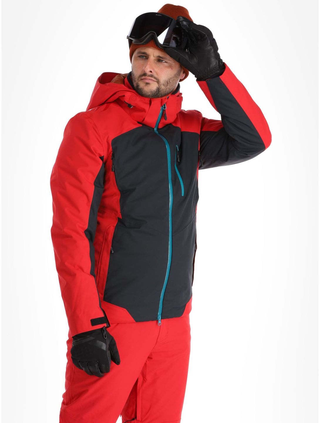 4F, Technical Jacket  M283 giacca sci uomo Dark Red nero, rosso 